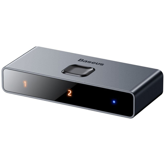 Baseus dwukierunkowy przełącznik rozdzielacz splitter switcher HDMI - 2x HDMI 4K / 30 Hz szary (CAHUB-BC0G)