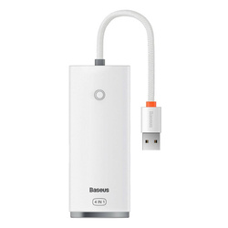 Baseus Lite Series wielofunkcyjny HUB 4w1 USB - 4x USB 3.2 gen. 1 25 cm biały (WKQX030002)