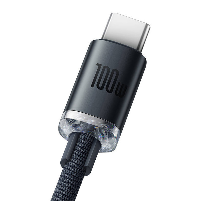 Kabel USB do USB-C Baseus Crystal Shine, 100W, 2m (czarny)