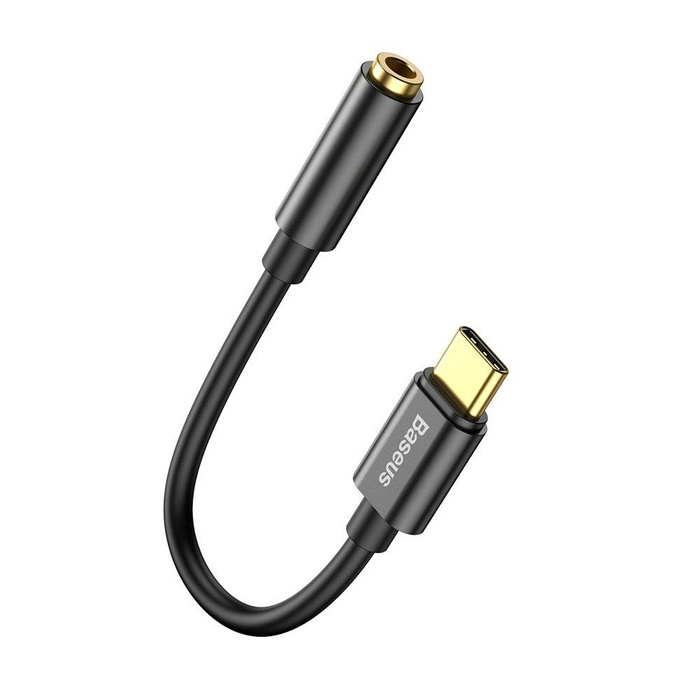 [PO ZWROCIE] Baseus L54 adapter do słuchawek przejściówka z USB-C na gniazdo audio jack 3.5mm DAC 24 bit 48 KHz czarny (CATL54-01)