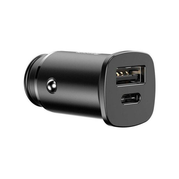 Baseus Square PPS inteligentna ładowarka samochodowa z portami USB Quick Charge 4.0 QC 4.0 i USB-C PD 3.0 SCP czarny (CCALL-AS01)