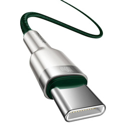 Baseus Cafule Metal Data kabel USB Typ C - USB Typ C 100 W (20 V / 5 A) Power Delivery 2 m zielony (CATJK-D06)