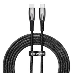 [PO ZWROCIE] Baseus Glimmer Series kabel do szybkiego ładowania USB-C 480Mb/s PD 100W 2m czarny