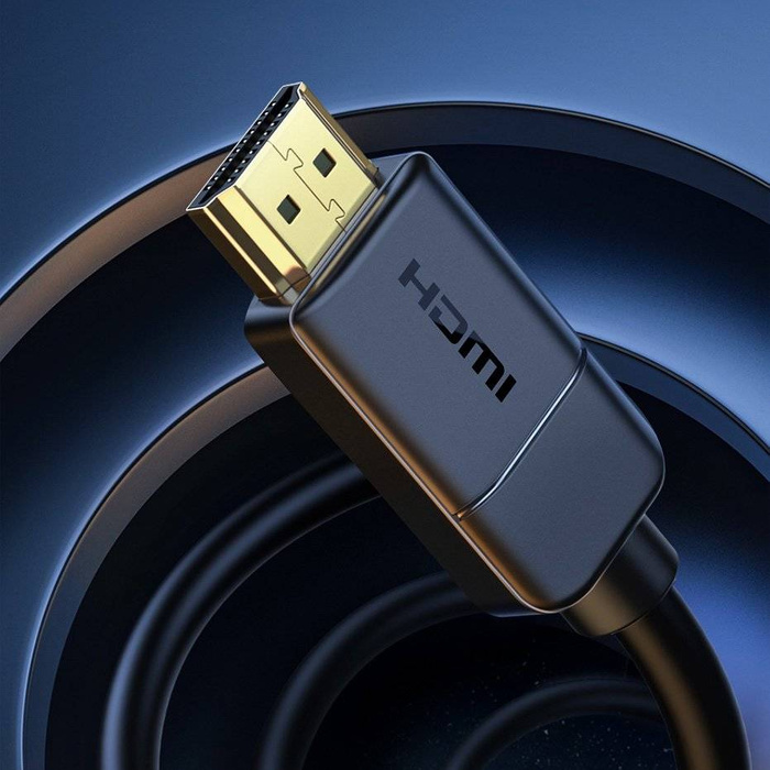 Baseus kabel przewód HDMI 2.0 4K 30 Hz 3D HDR 18 Gbps 8m czarny (CAKGQ-E01)