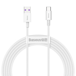 Baseus Superior kabel USB - USB Typ C 66 W 6A 2 m Biały (CATYS-A02)