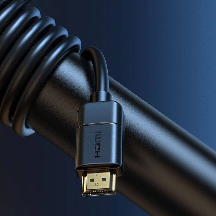 Baseus kabel przewód HDMI 2.0 4K 30 Hz 3D HDR 18 Gbps 8m czarny (CAKGQ-E01)