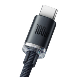 Kabel USB do USB-C Baseus Crystal Shine, 100W, 2m (czarny)