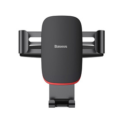 Baseus Metal Age Gravity Car Mount metalowy samochodowy uchwyt grawitacyjny na slot CD czarny (SUYL-J01)