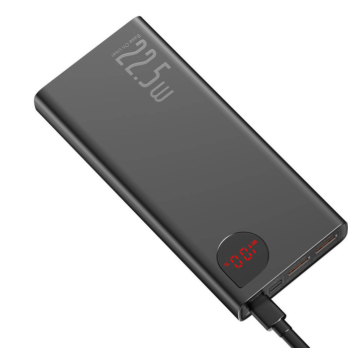 Baseus Adaman powerbank z szybkim ładowaniem 20000mAh 22.5W + kabel USB C 3A 0.3m czarny