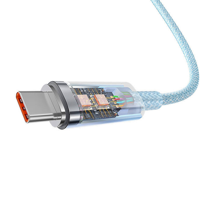 Kabel szybkiego ładowania Baseus USB do USB-C 6A,1m (Niebieski)