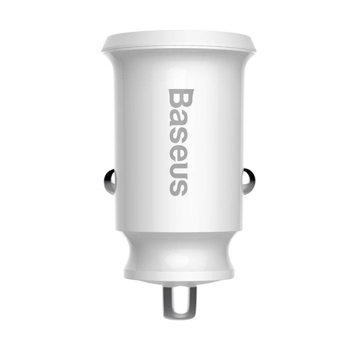 Baseus Grain Car Charger mini ładowarka samochodowa 2x USB 3.1A biały (CCALL-ML02)