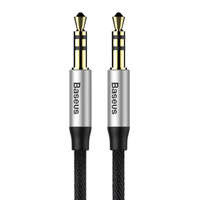 Baseus Yiven M30 kabel audio stereo AUX 3,5 mm męski mini jack 1m srebrno-czarny (CAM30-BS1)