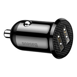 [PO ZWROCIE] Baseus Grain Pro ładowarka samochodowa 2x USB 4,8 A czarny (CCALLP-01)