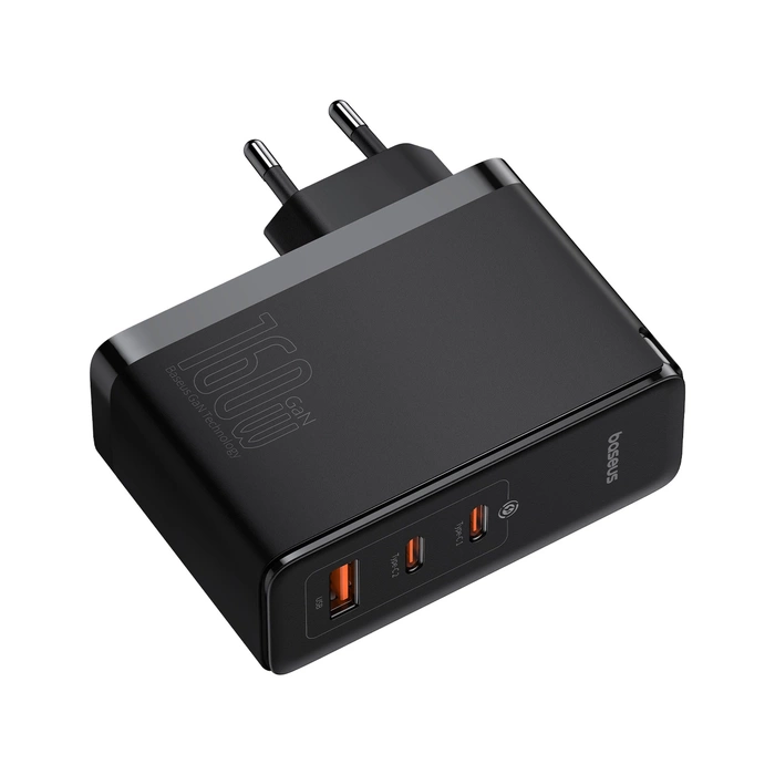 Ładowarka sieciowa Baseus GaN5 Pro 2 x USB-C + USB, 160W (czarna)