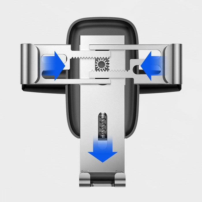 Baseus Metal Age Gravity Car Mount metalowy samochodowy uchwyt grawitacyjny na slot CD czarny (SUYL-J01)