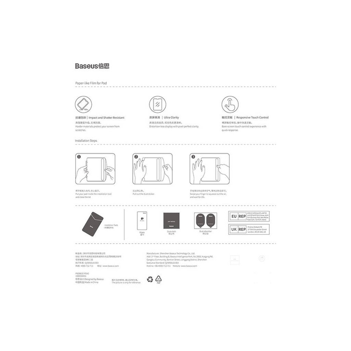 Szkło hartowane Baseus Crystal do iPad Mini 6 8.3'' + zestaw montażowy - przezroczyste