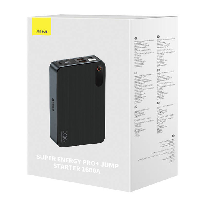 Powerbank / Rozrusznik Baseus Super Energy PRO Car Jump Starter, 1600A, USB (czarny)