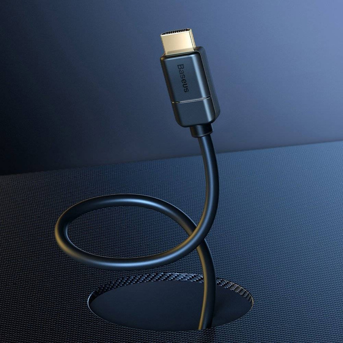 Baseus kabel przewód HDMI 2.0 4K 30 Hz 3D HDR 18 Gbps 8m czarny (CAKGQ-E01)