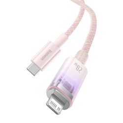 Kabel szybko ładujący Baseus USB-C do Lightning Explorer Series 20W (różowy)