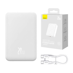 Powerbank Baseus Magnetic Mini 20000mAh 20W (biały)