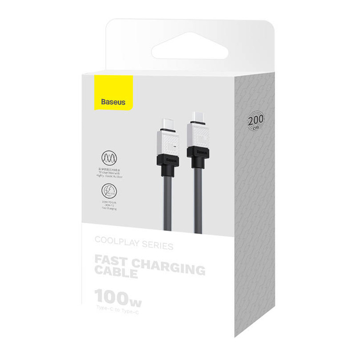 Kabel USB-C do USB-C Baseus CoolPlay 100W 2m (czarny)