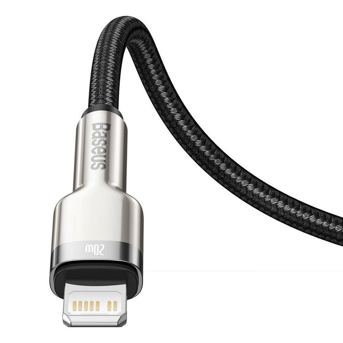 Baseus Cafule Metal Data kabel USB Typ C - Lightning 20 W Power Delivery 2 m czarny (CATLJK-B01)