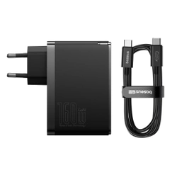 Ładowarka sieciowa Baseus GaN5 Pro 2 x USB-C + USB, 160W (czarna)