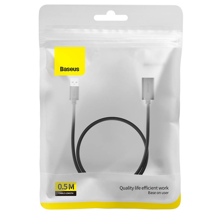 Przedłużacz kabel USB 2.0 0.5m Baseus AirJoy Series - czarny