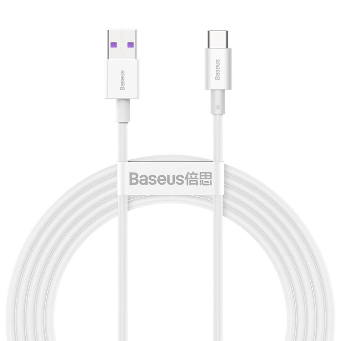 Baseus Superior kabel USB - USB Typ C 66 W 6A 2 m Biały (CATYS-A02)