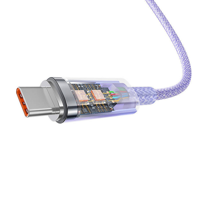 Kabel szybkiego ładowania Baseus USB do USB-C 6A,2m (Fioletowy)