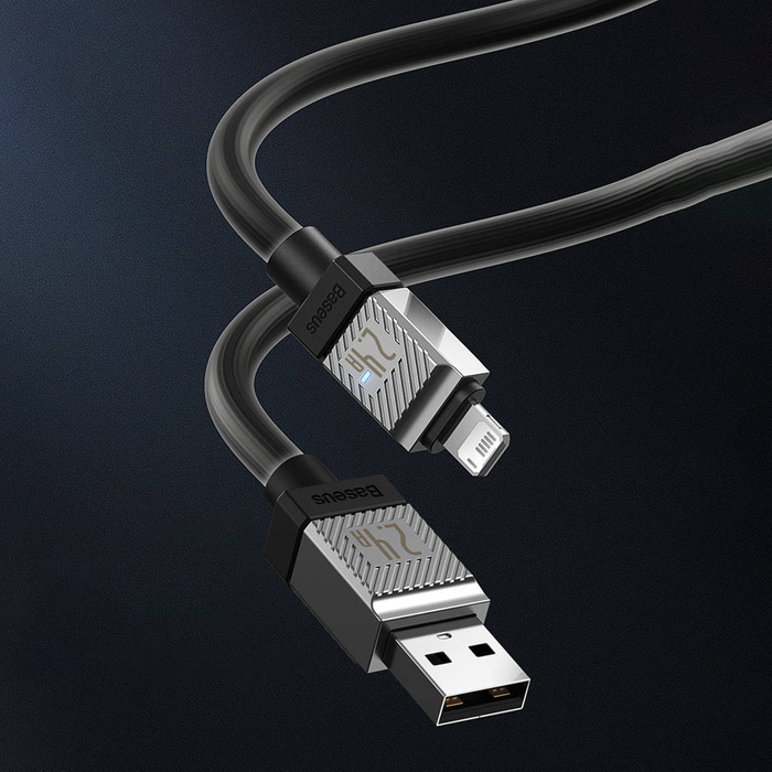 Kabel USB - Lightning 2.4A 1m Baseus CoolPlay - czarny