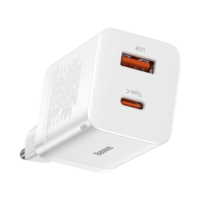 Baseus Super Si Pro szybka ładowarka USB / USB Typ C 30W Power Delivery Quick Charge biały (CCSUPP-E02)