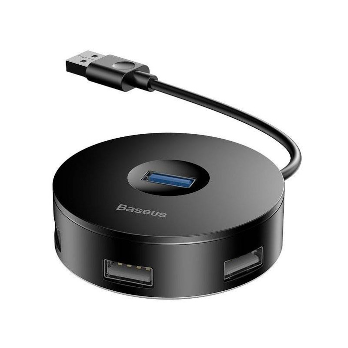 Hub BASEUS 4w1 USB-A Do USB-A 3.0 3X USB-A 2.0 15cm Czarny