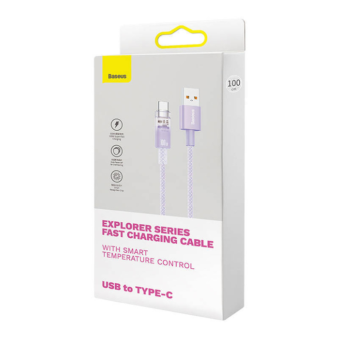 Kabel szybkiego ładowania Baseus USB do USB-C 6A,2m (Fioletowy)