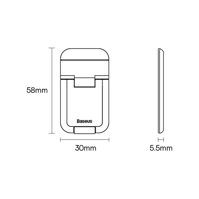 Baseus uniwersalne podstawki nóżki do laptopa (2 szt.) srebrny (LUZC000012)