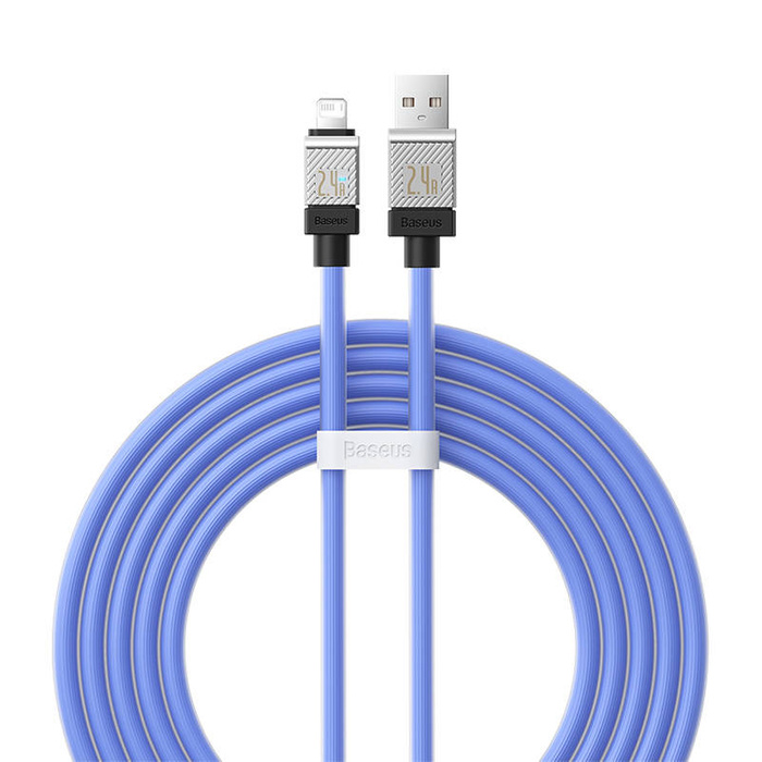 Kabel szybko ładujący Baseus USB-A do Lightning CoolPlay Series 2m, 2.4A (niebieski)