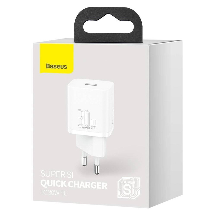 Baseus Super Si 1C szybka ładowarka USB Typ C 30W Power Delivery Quick Charge biały (CCSUP-J02)