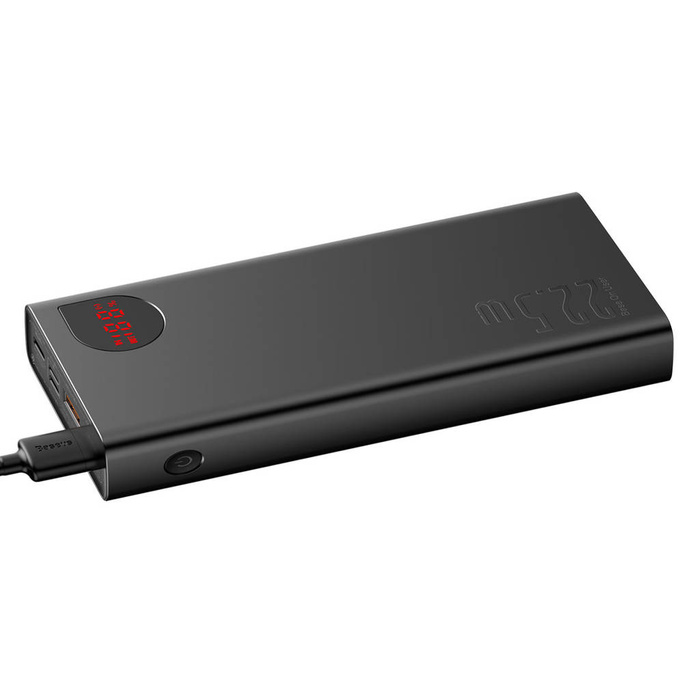 Baseus Adaman powerbank z szybkim ładowaniem 20000mAh 22.5W + kabel USB C 3A 0.3m czarny