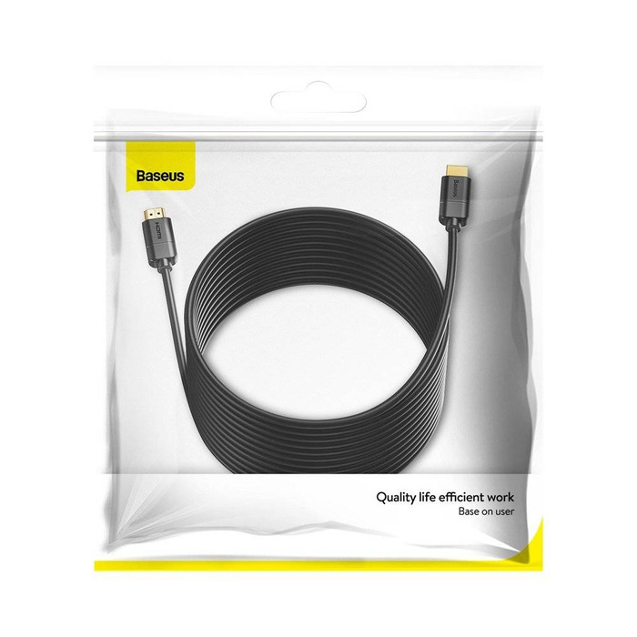 Baseus kabel przewód HDMI 2.0 4K 30 Hz 3D HDR 18 Gbps 8m czarny (CAKGQ-E01)