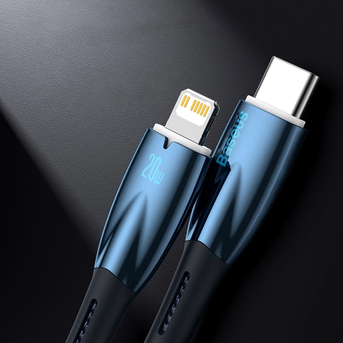 [PO ZWROCIE] Baseus Glimmer Series kabel do szybkiego ładowania USB-C 480Mb/s PD 100W 2m czarny